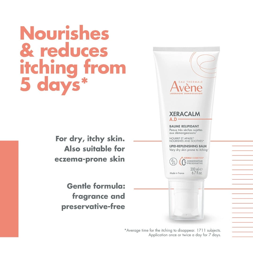 Avène XeraCalm A.D. Lipid-Replenishing Balm Moisturiser For Dry, Itchy Skin 200ml 4 Avène XeraCalm A.D. Lipid-Replenishing Balm Moisturiser For Dry, Itchy Skin 200ml - Image 2
