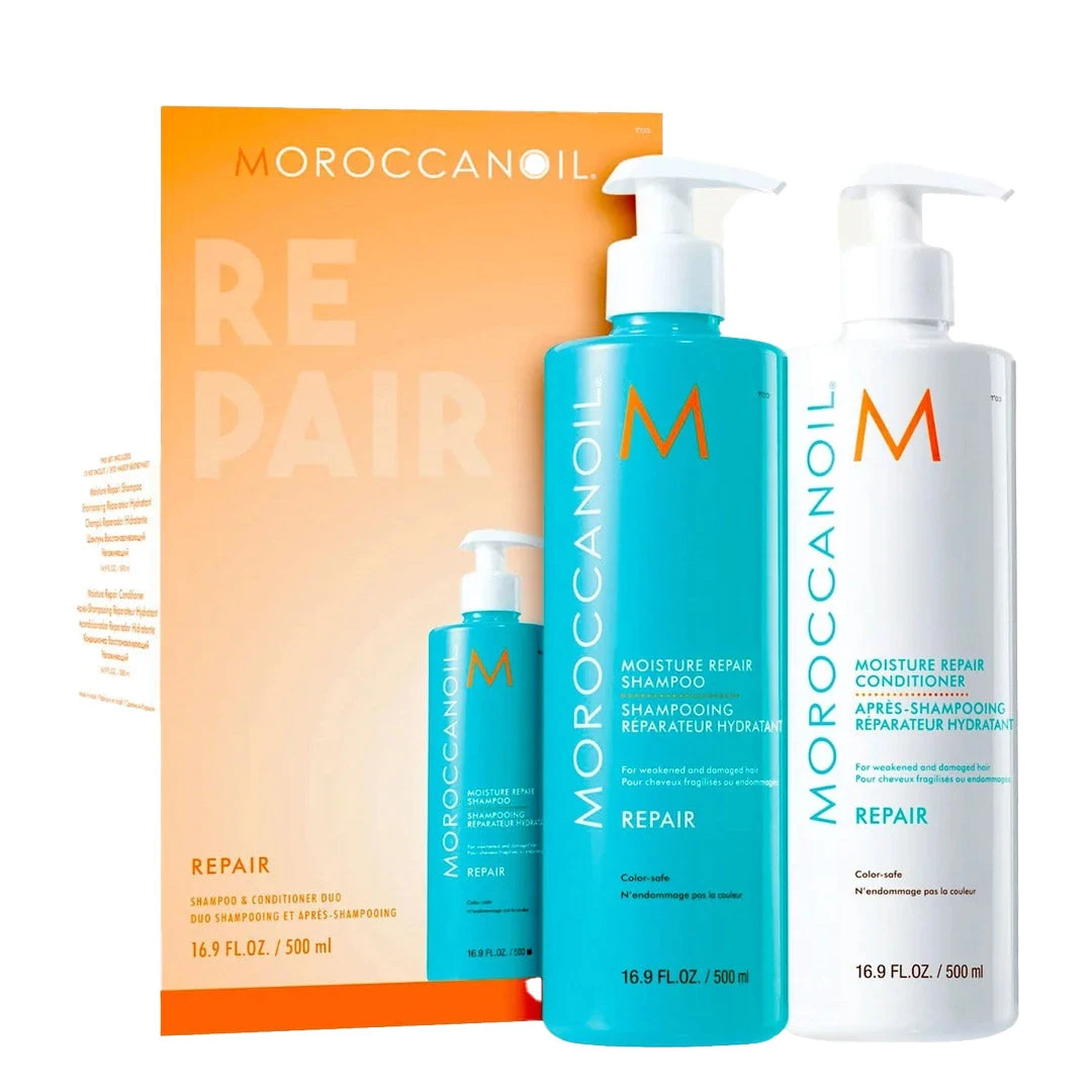 Moroccanoil Moisture Repair Shampoo & Conditioner 500ml Twinpack 3 Moroccanoil Moisture Repair Shampoo & Conditioner 500ml Twinpack