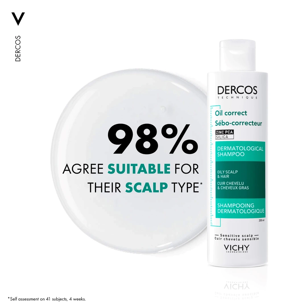 Vichy Dercos Oil Control Corrector Shampoo 200ml 4 Vichy Dercos Oil Control Corrector Shampoo 200ml - Image 2