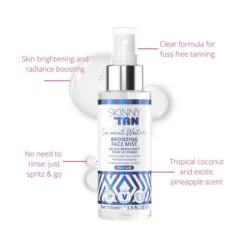 Skinny Tan Coconut Water Bronzing Face Mist -Cosmetics Store SkinnyTanCoconutWaterBronzingFaceMistSelfTanSummary
