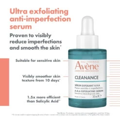 Avène Cleanance A.H.A Exfoliating Serum 13 Avène Cleanance A.H.A Exfoliating Serum -Cosmetics Store cleanance a h a exfoliating serum with salicylic acid for sensitive blemish prone skin 30ml p33991 98732 image